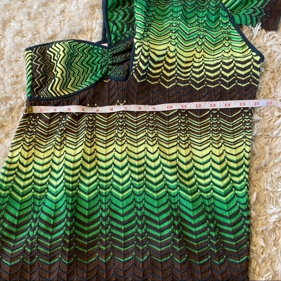 Missoni One Shoulder Knit Top Green Sz 6 - Picture 6 of 9